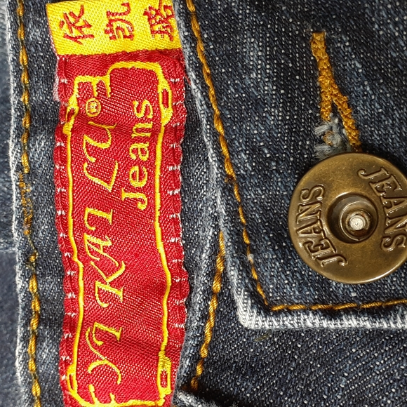 Fyi Kai Lu Jean's Size 27 Zippered Legs Blue Jeans - Picture 13 of 16